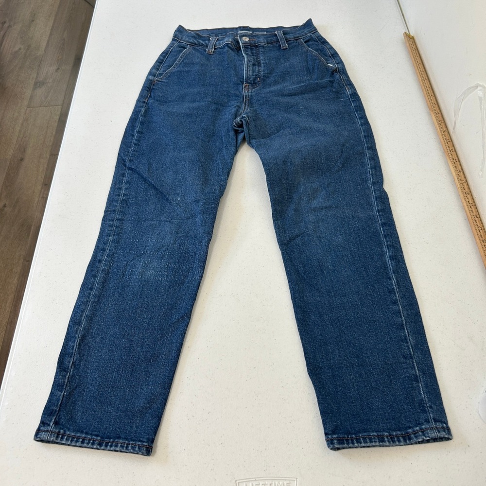 Old Navy Sky-Hi Straight Extra High Rise Medium Wash Jeans Size 4